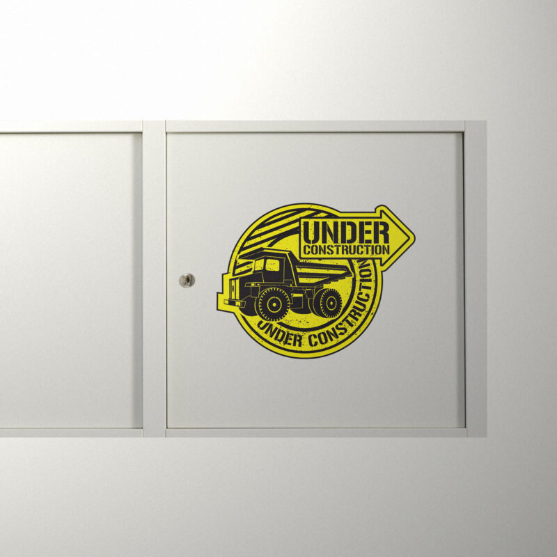 "Under Construction" Vinyl Sticker - Stickers Factory
