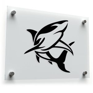 Abstract Shark Silhouette Sticker