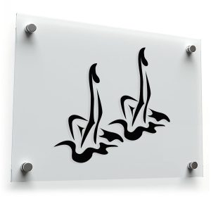 Abstract Swan Sticker