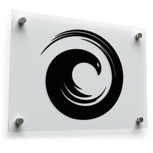 Abstract Swirl Bird Silhouette Sticker