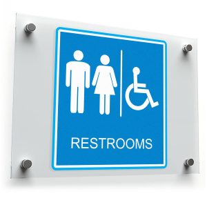 Accessible Restroom Sign Sticker