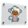 Adorable Patchwork Monkey Sticker