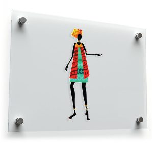 African Fashion Silhouette Sticker