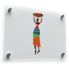 African Woman Carrying Basket Sticker 1