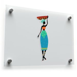 African Woman Vinyl Sticker