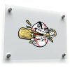 Aggressive Baseball Sticker