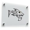 Aggressive Fish Skeleton Decal