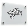 Aggressive Fish Skeleton Sticker 1