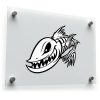 Aggressive Fish Skeleton Vinyl Sticker