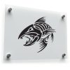 Aggressive Fish Skeleton Vinyl Sticker 1