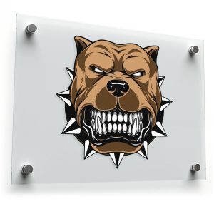 Aggressive Pitbull Head Sticker Decal