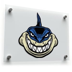 Aggressive Shark Face Sticker