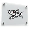 Aggressive Shark Skeleton Sticker