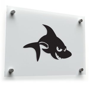 Aggressive Shark Vinyl Sticker