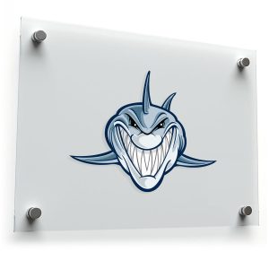 Aggressive Shark Vinyl Sticker