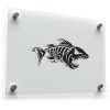 Aggressive Skeleton Fish Sticker