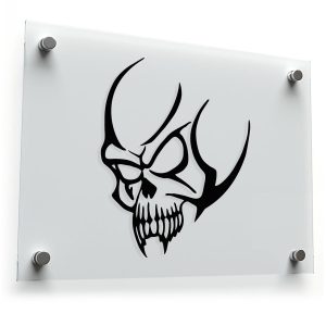Aggressive Skull Design Sticker
