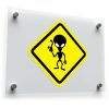 Alien Crossing Vinyl Sticker 1