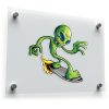 Alien Skater Sticker