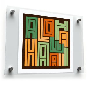 Aloha Hawaii Retro Block Sticker