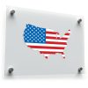 American Flag Map Decal