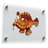 Angry Cartoon Fish Sticker