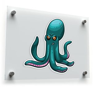 Angry Octopus Vinyl Sticker