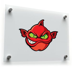 Angry Red Fish Sticker