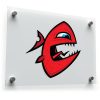 Angry Red Fish Vinyl Sticker