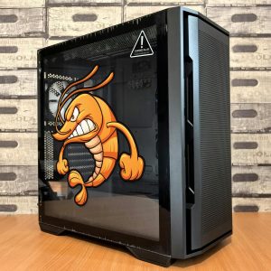 Alternative view of Angry Shrimp Cartoon Sticker
