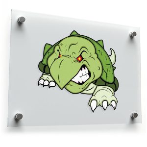 Angry Turtle Cartoon Decal
