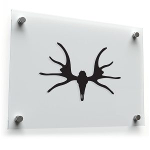 Antler Skull Silhouette Sticker