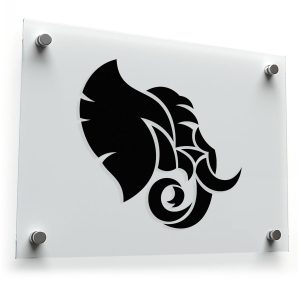 Artistic Elephant Silhouette Vinyl Sticker