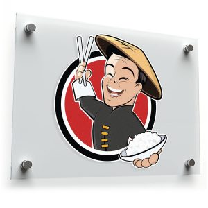 Asian Chef Cartoon Sticker