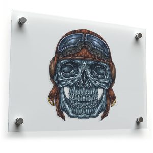 Aviator Skull Sticker