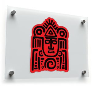 Aztec-Inspired Tribal Mask Sticker