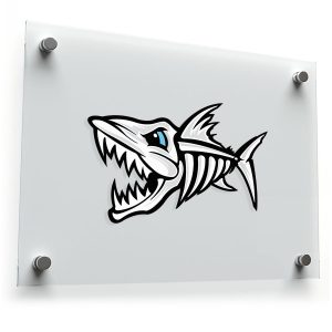 Barracuda Skeleton Sticker