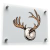 Baseball Antler Vinyl Sticker 1