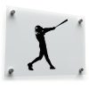 Baseball Batter Silhouette Vinyl Sticker 1