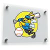 Baseball Bee Cartoon Sticker