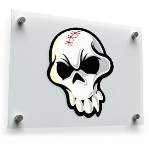 Baseball Skull Vinyl Sticker