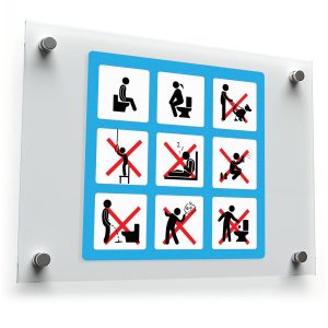 Bathroom Etiquette Instruction Sticker