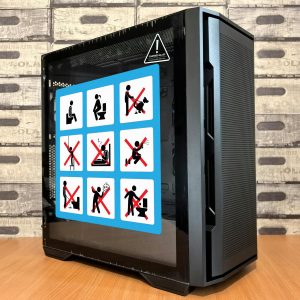 Alternative view of Bathroom Etiquette Instruction Sticker