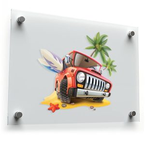 Beach Adventure Jeep Decal