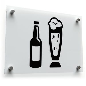 Beer Bottle and Glass Vinyl Decal