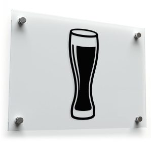 Beer Glass Silhouette Sticker