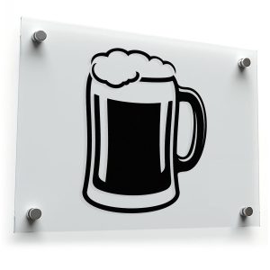 Beer Mug Silhouette Sticker