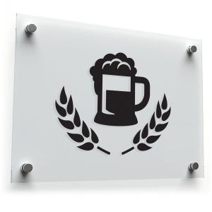 Beer Mug and Wheat Design Sticker