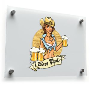 Beer Night Cowgirl Sticker