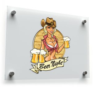 Beer Night Cowgirl Sticker